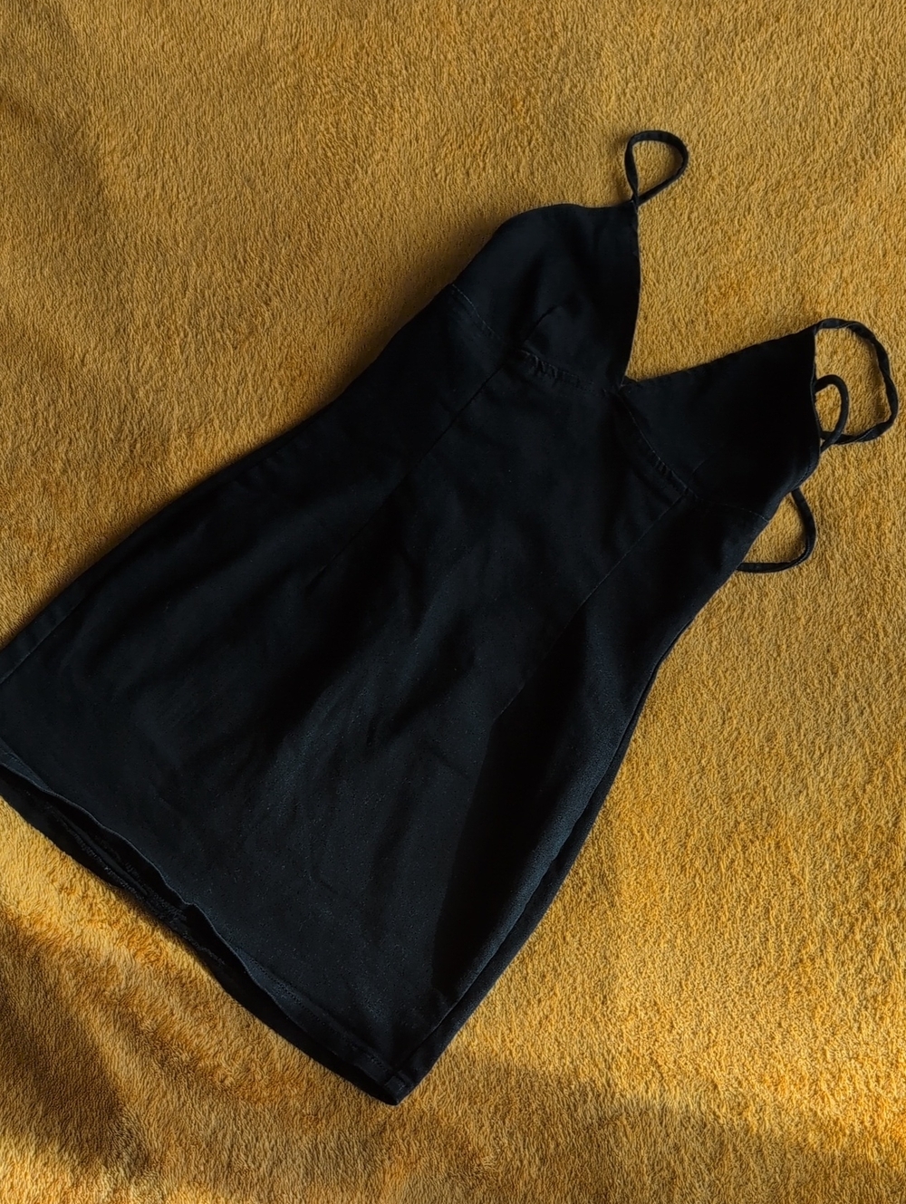Black Spaghetti Strap Slip Dress